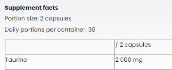 Taurin-Kapseln 1000 mg – 60 Kapseln