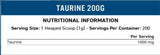 Taurinpulver 1000 mg – 200 Gramm