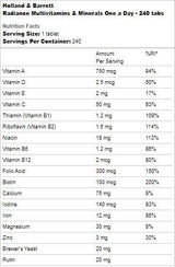 Radiance Multivitamine & Eisen | Eins pro Tag - 240 Tabletten