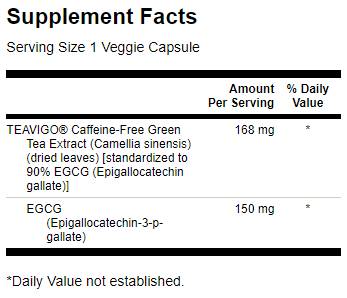 Teavigo Grüntee-Extrakt 90 % EGCG 30 Kapseln