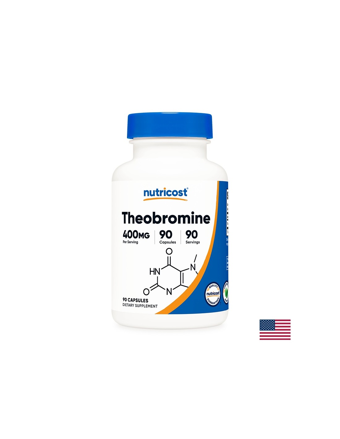 Herz-Kreislauf- und Atmungssystem – Theobromin, 400 mg x 90 Kapseln <tc>Nutricost</tc>