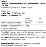 Vitamin C mit zeitgesteuerter Freisetzung 1000 mg | Mit Hagebutten 250 Flaschen
