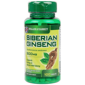 Siberian Ginseng 500 mg 100 Tablets - Nutra Best Europe
