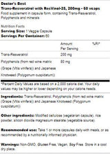 Trans-Resveratrol 200 mg | mit ResVinol-25 - 60 Kapseln