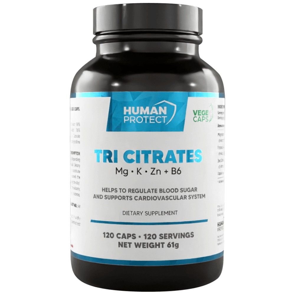 Tricitrat | Magnesium + Kalium + Zink – 120 Kapseln