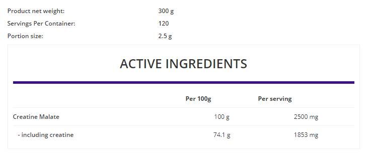 Tri-Kreatin-Malat-Pulver – 300 Gramm