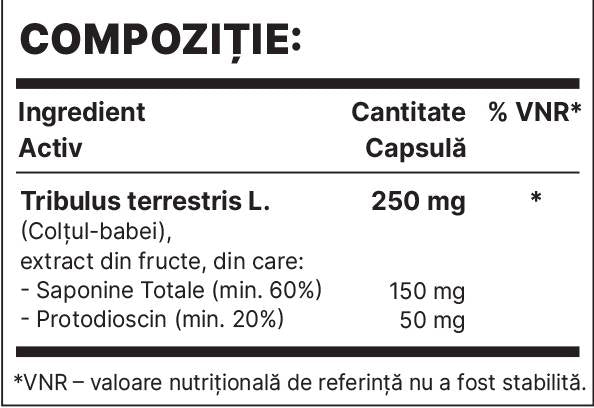 TriBul 250 mg | Tribulus Terrestris-Extrakt – 60 Kapseln