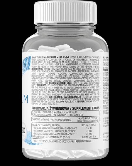 Dreifaches Magnesium + B6 P-5-P 90 Kapseln