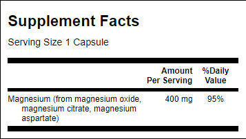 Dreifach-Magnesium-Komplex 400 mg – 300 Kapseln