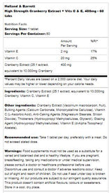 Dreifach starkes Cranberry-Konzentrat 400 mg – 60 Tabletten