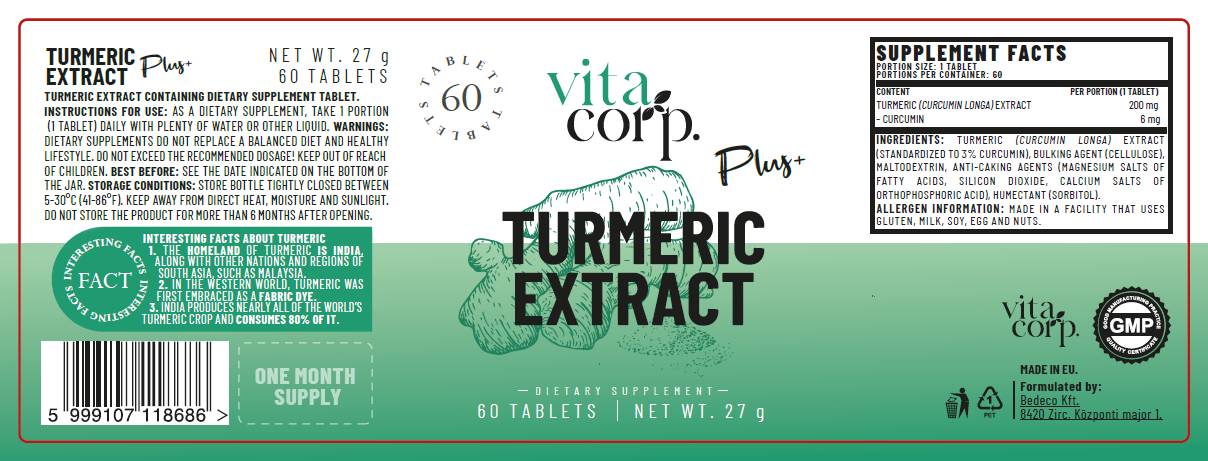 Kurkuma-Extrakt 200 mg – 60 Tabletten