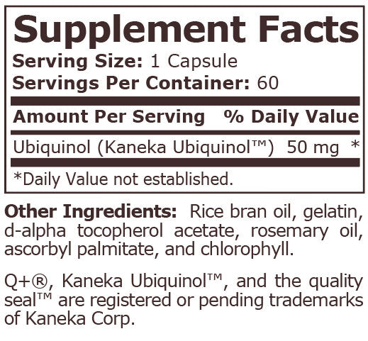 <tc>Pure Nutrition</tc> - UBIQUINOL CoQ10 50 mg – 60 Kapseln
