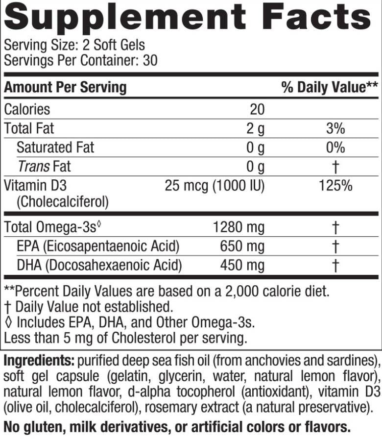 Ultimatives Omega-D3 1280 mg – 60 Gelkapseln