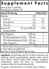 Ultimate Omega-D3 Sport 1480 mg – 60 Gelkapseln