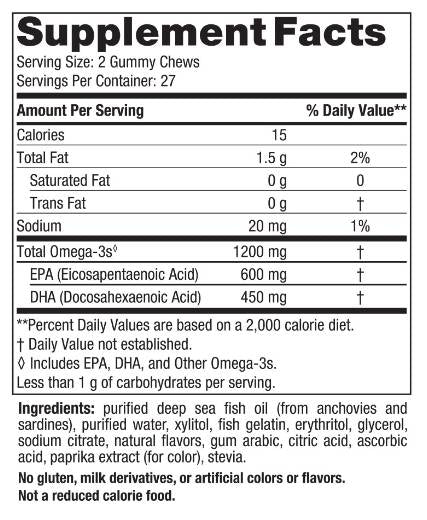 Ultimate Omega Gummy Chews 1200 mg – 54 Gummis