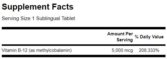 Ultra Vitamin B-12, hohe Absorption, 60 Tabletten