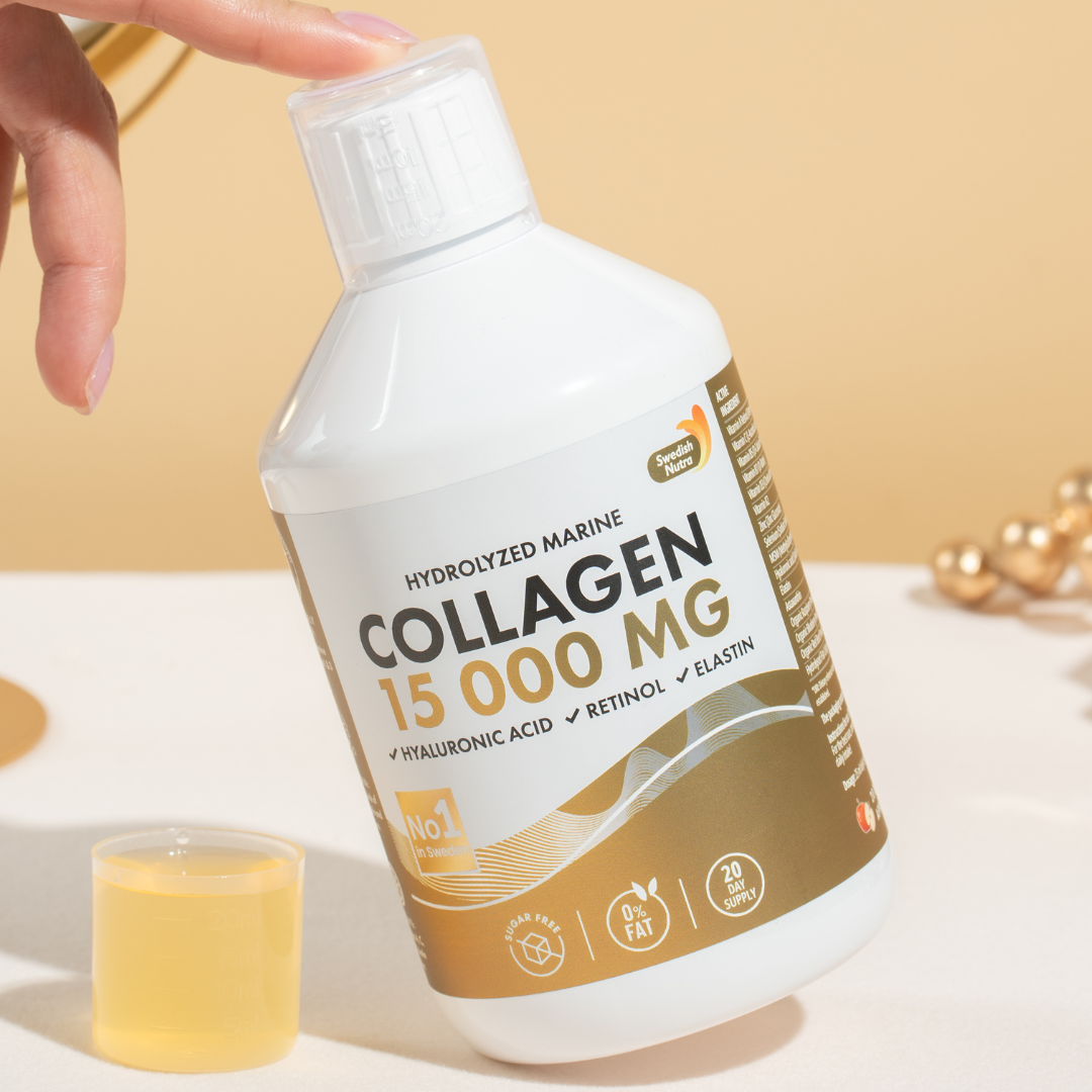 Fischkollagen 15.000 mg mit Retinol, Hyaluron, Elastin - 500 ml