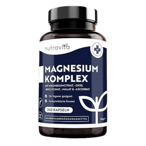 Magnesium Complex – 240 capsules with high concentration – Vegan – Nutravita - Nutra Best Europe
