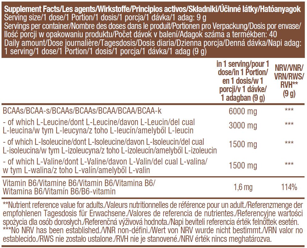 Veganes BCAA – 0,360 kg