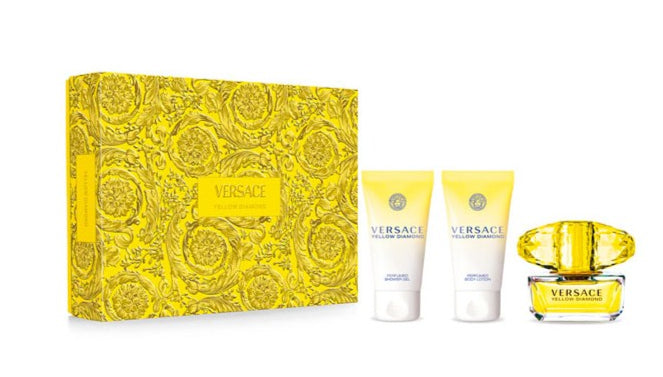 <tc>VERSACE</tc> Gelber Diamantkoffer, 3-teilig