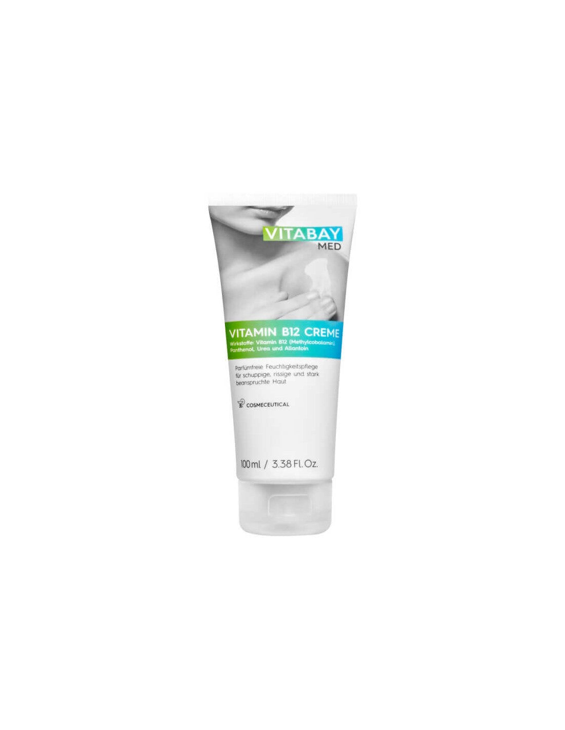Vitamin B12 Creme/Creme mit Vitamin B12 (Methylcobalamin), Panthenol, Urea und Allantoin, 100 ml