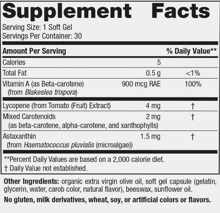 Vitamin A + Carotinoide – 30 Gelkapseln
