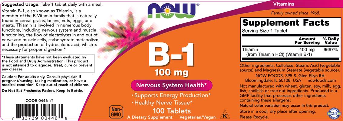 Vitamin B-1/Thiamin 100 mg – 100 Tabletten
