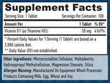 Vitamin B-1/Thiamin/ 50 mg./100 Tabs.