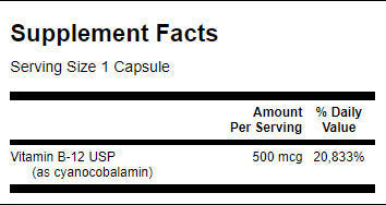Vitamin B-12 500 µg – 100 Kapseln