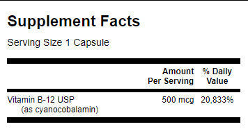 Vitamin B-12 500 µg./30 Kapseln - 0
