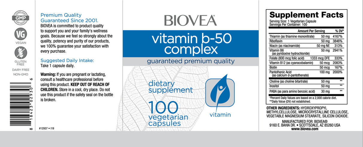 Vitamin B-50-Komplex 50 mg/100 Kapseln