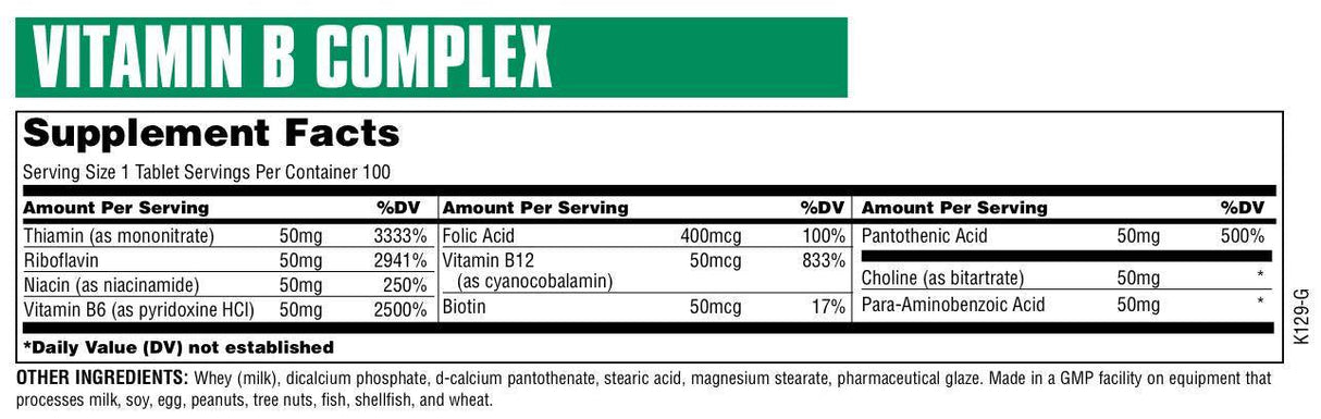 Vitamin B-Komplex 100 Tabletten