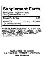 Vitamin B12 500 Methylcobalamin schnell löslich/100 Tabs