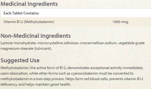 Vitamin B12 Methylcobalamin 1000 µg – 90 Sublingualtabletten