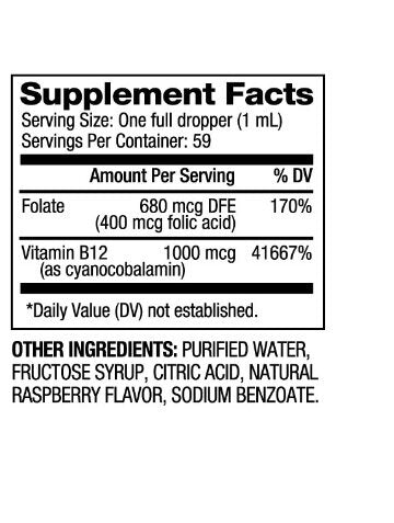 Vitamin B12- und Folsäure-Tropfen 1000 µg/60 ml