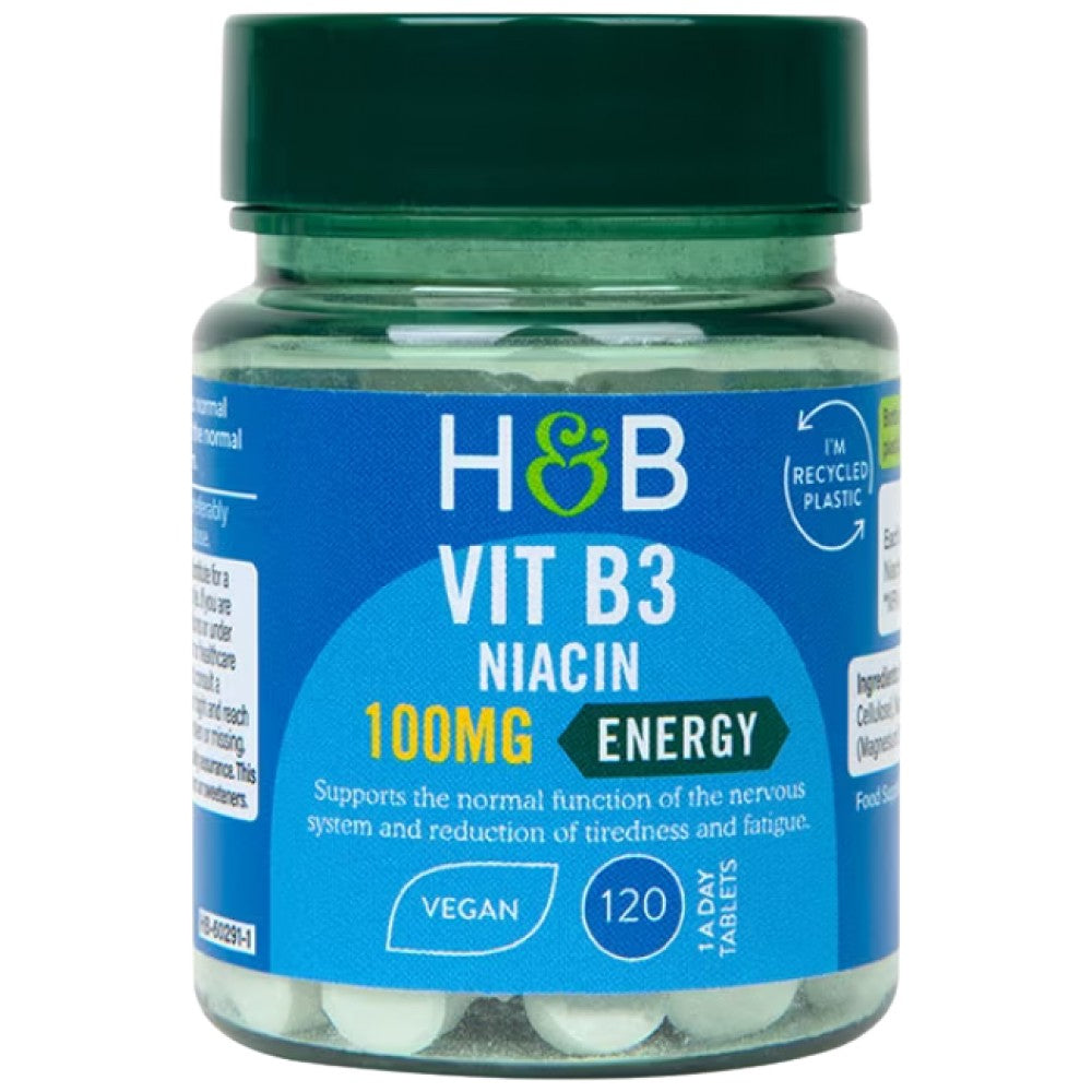 Vitamin B3 | Niacin 100 mg – 120 Tabletten