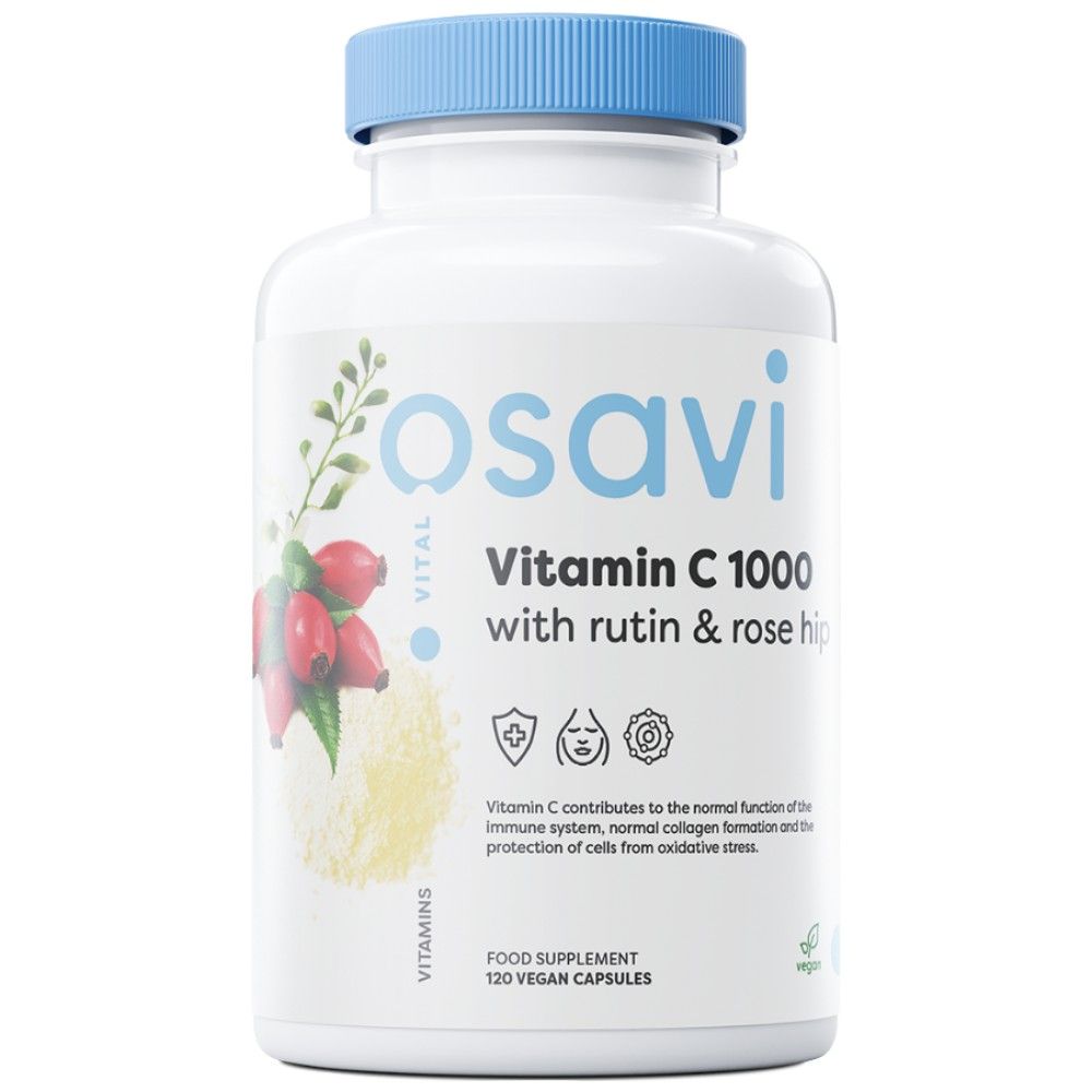 Vitamin C 1000 | mit Rutin & Hagebutte – 120 Kapseln