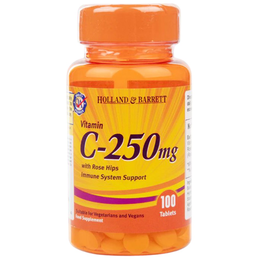 Vitamin C 250 mg | mit Hagebutten - 100 Tabletten