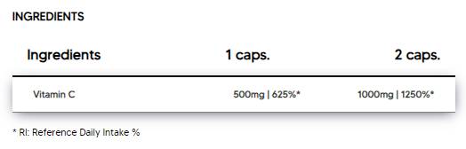 Vitamin C 500 mg | L-Ascorbinsäure – 120 Kapseln