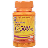 Vitamin C 500 mg/zeitgesteuerte Freisetzung mit Hagebutten und Bioflavonoiden – 100 Kapseln