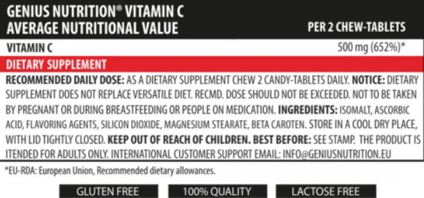 Vitamin C Kautabletten – 300 Tabletten