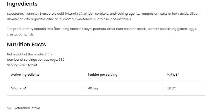 Vitamin C Kinder | Lutschtabletten 360 Sublingualtabletten