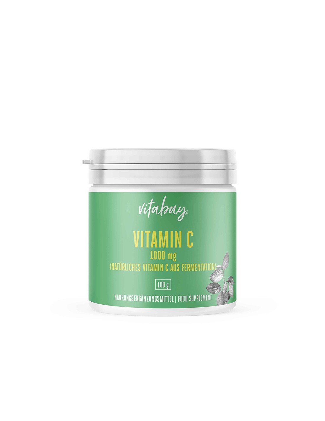 Vitamin-C-Pulver – 1000 mg Vitamin C (vegan), 100 g Pulver <tc>Vitabay</tc>