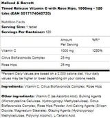 Vitamin C mit zeitgesteuerter Freisetzung 1000 mg | Mit Hagebutten – 120 Tabletten
