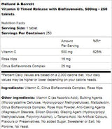 Vitamin C mit zeitgesteuerter Freisetzung 500 mg | Mit Bioflavonoiden – 250 Tabletten