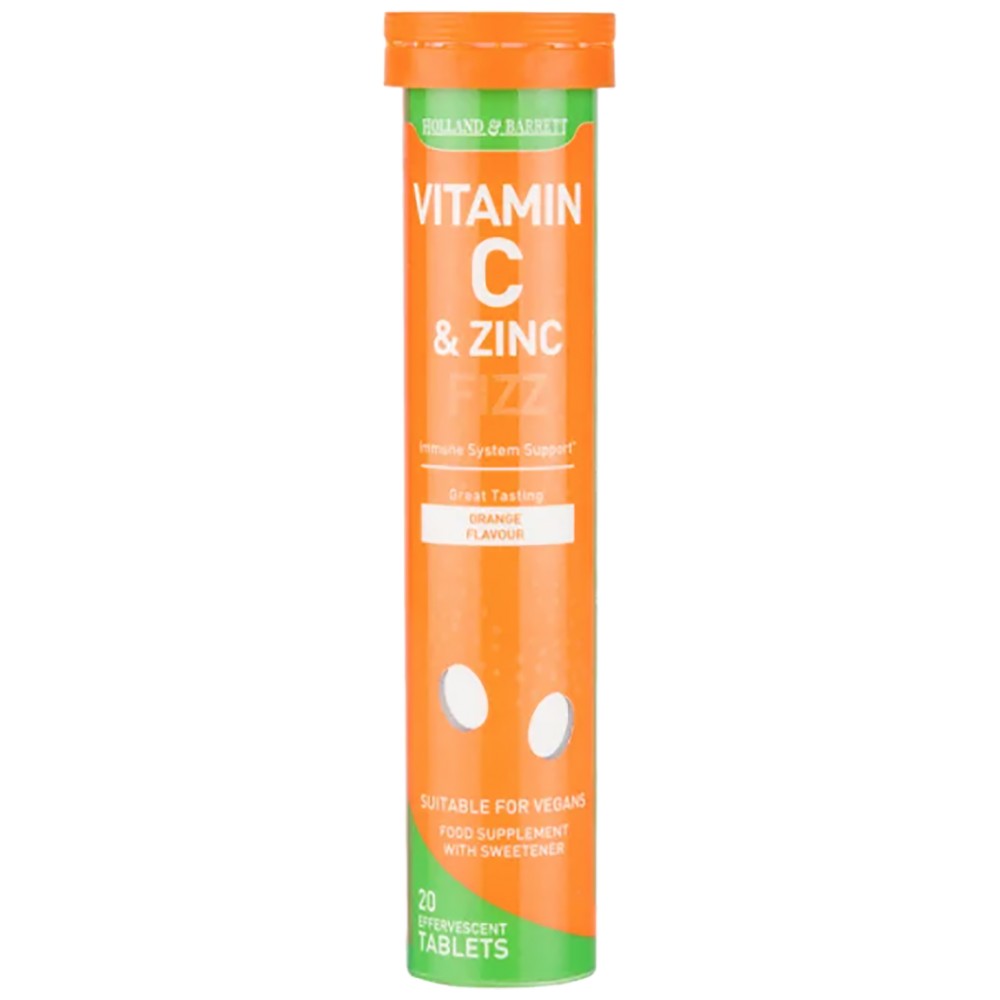 Vitamin C und Zink Brausetabletten – 20 lösliche Tabletten