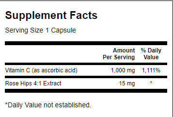 Vitamin C mit Hagebutten 1000 mg – 90 Kapseln