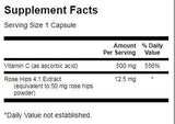 Vitamin C mit Hagebutten 500 mg – 250 Kapseln