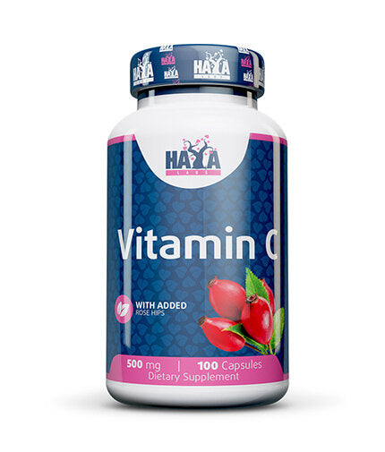 Vitamin C mit Hagebutten 500 mg/100 Kapseln.