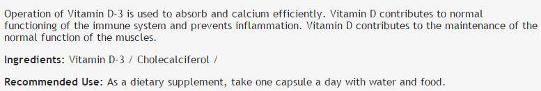 Vitamin D-3 1000 IE – 60 Kapseln